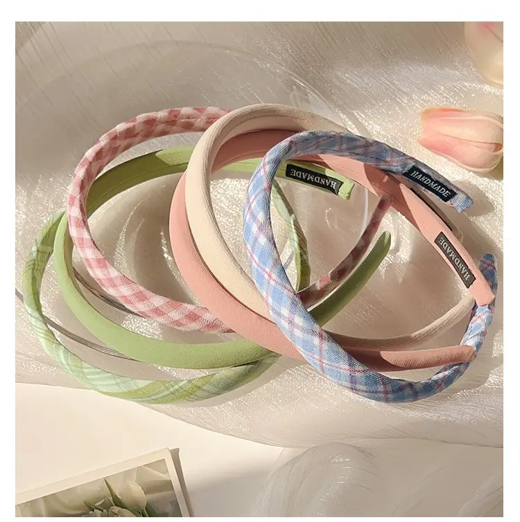 French Plaid Hair Band Sweet All-match College Style — feature 8