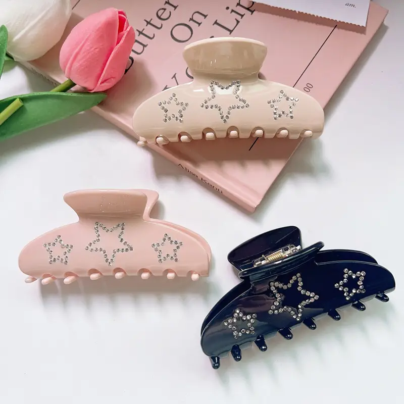 Double Diamond Hair Clips for Girls with Star Design — feature 10