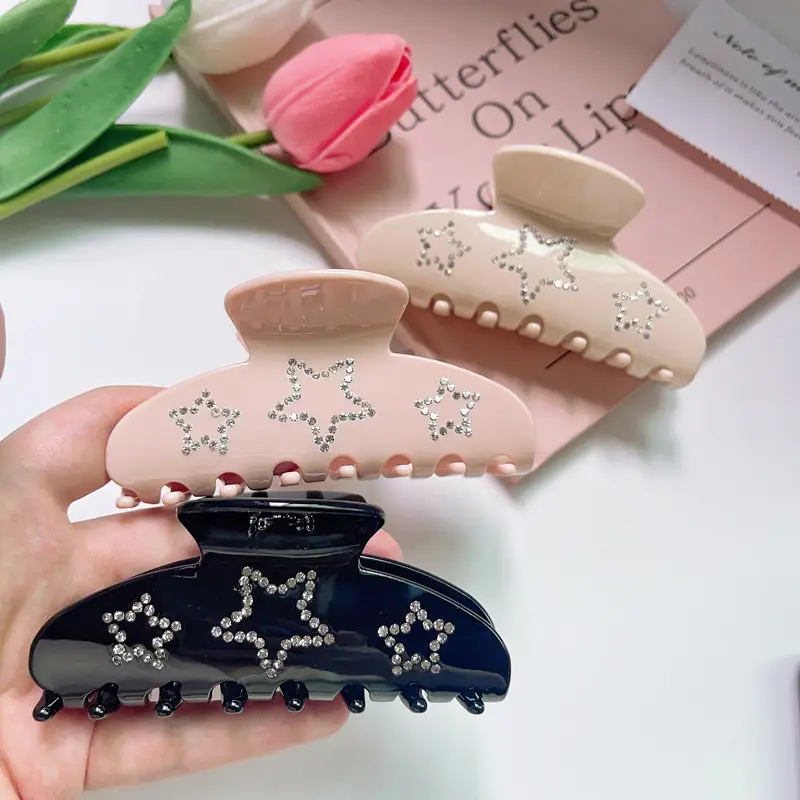 Double Diamond Hair Clips for Girls with Star Design — feature 8