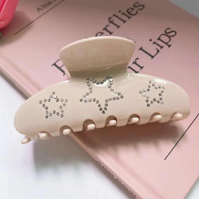 Double Diamond Hair Clips for Girls with Star Design - Image 3
