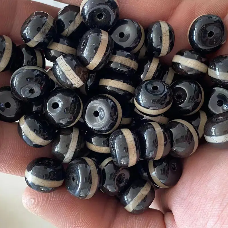 Natural Agate 10x14mm High Gloss Day Beads - Image 3