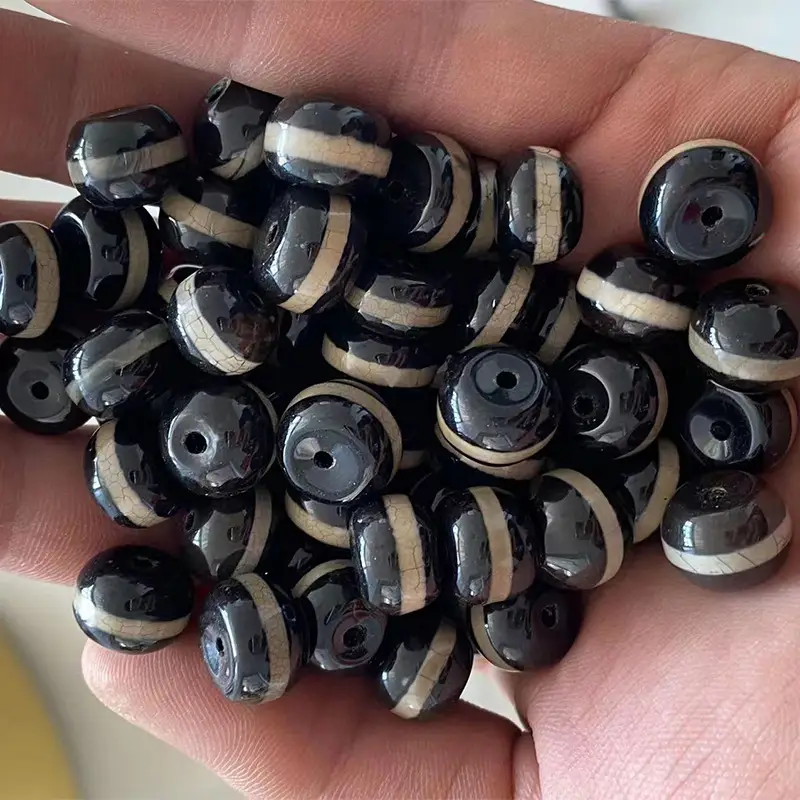 Natural Agate 10x14mm High Gloss Day Beads - Image 4
