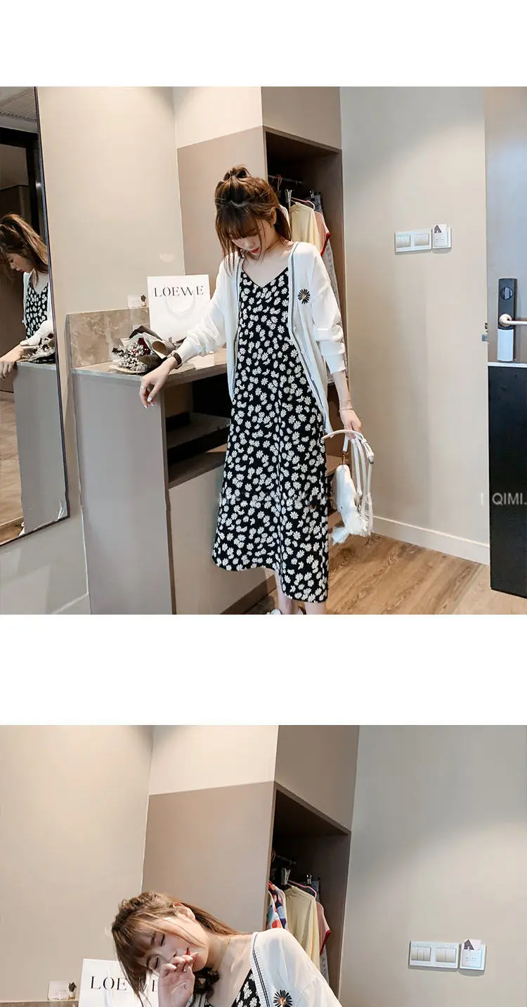 2023 Daisy Floral Chiffon Dress Fairy Slim Dress — feature 7