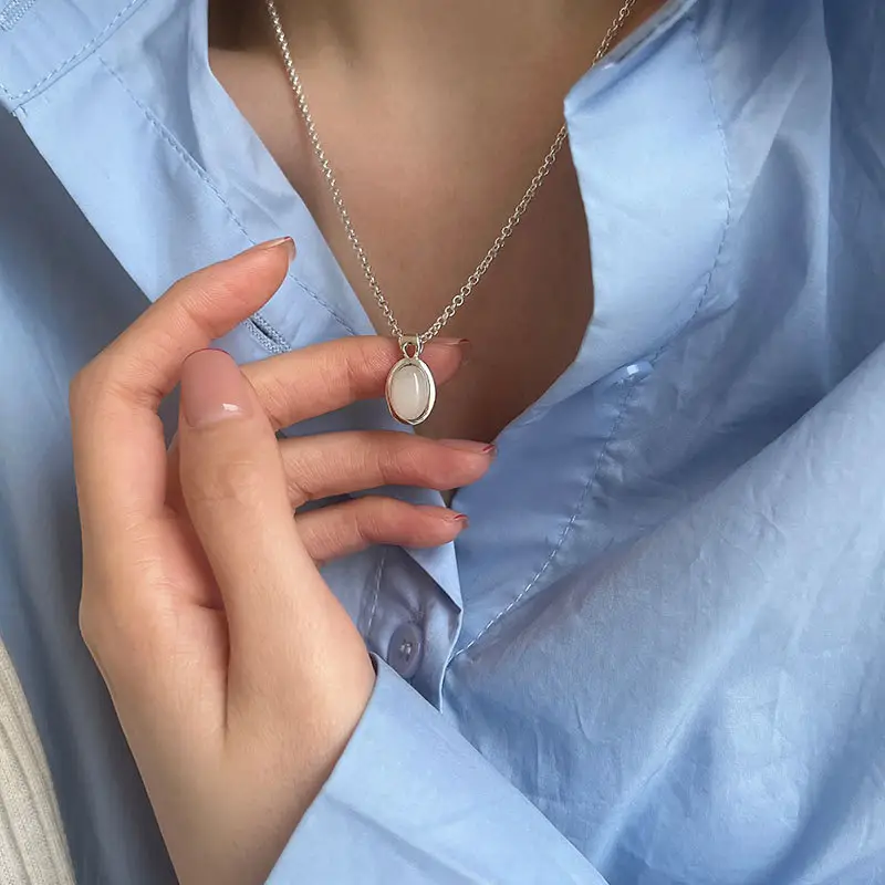 White Chalcedony Dangle Earrings for Women — feature 4