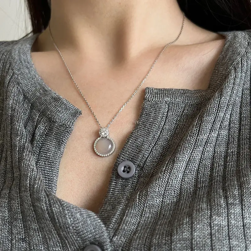 White Chalcedony Dangle Earrings for Women - Image 4