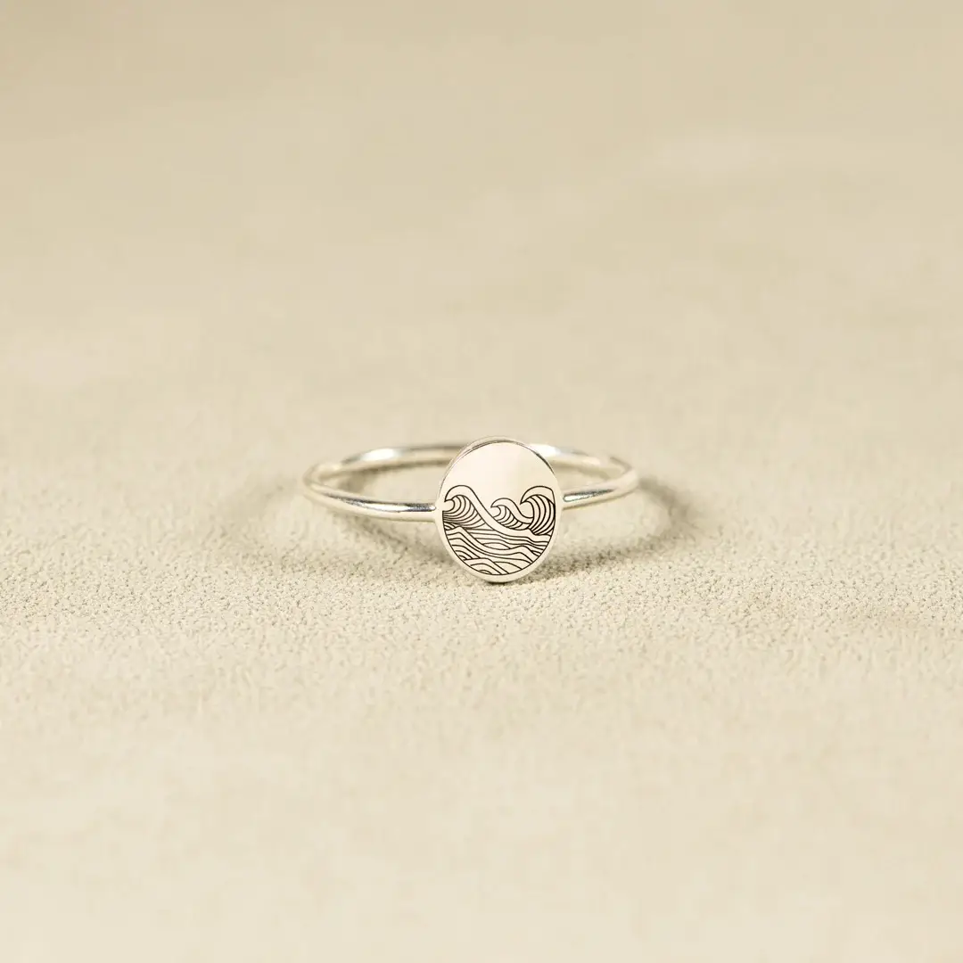S925 Pure Silver Sea Wave Storm Ring for Women — feature 3