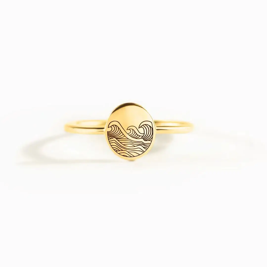 S925 Pure Silver Sea Wave Storm Ring for Women - Image 2