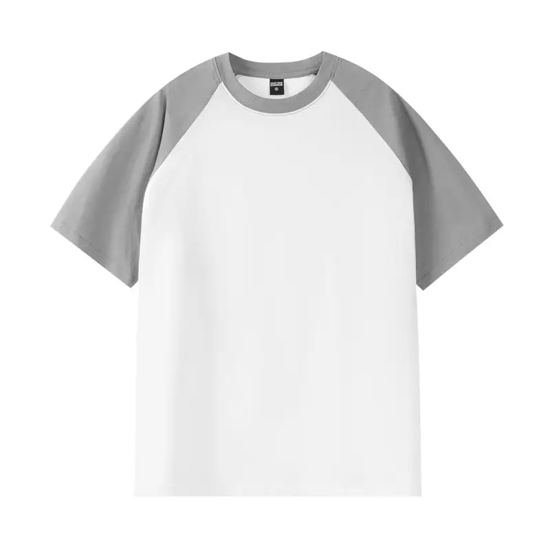 Summer Cotton T-shirt White Grey Round Neck for Boys - Image 3