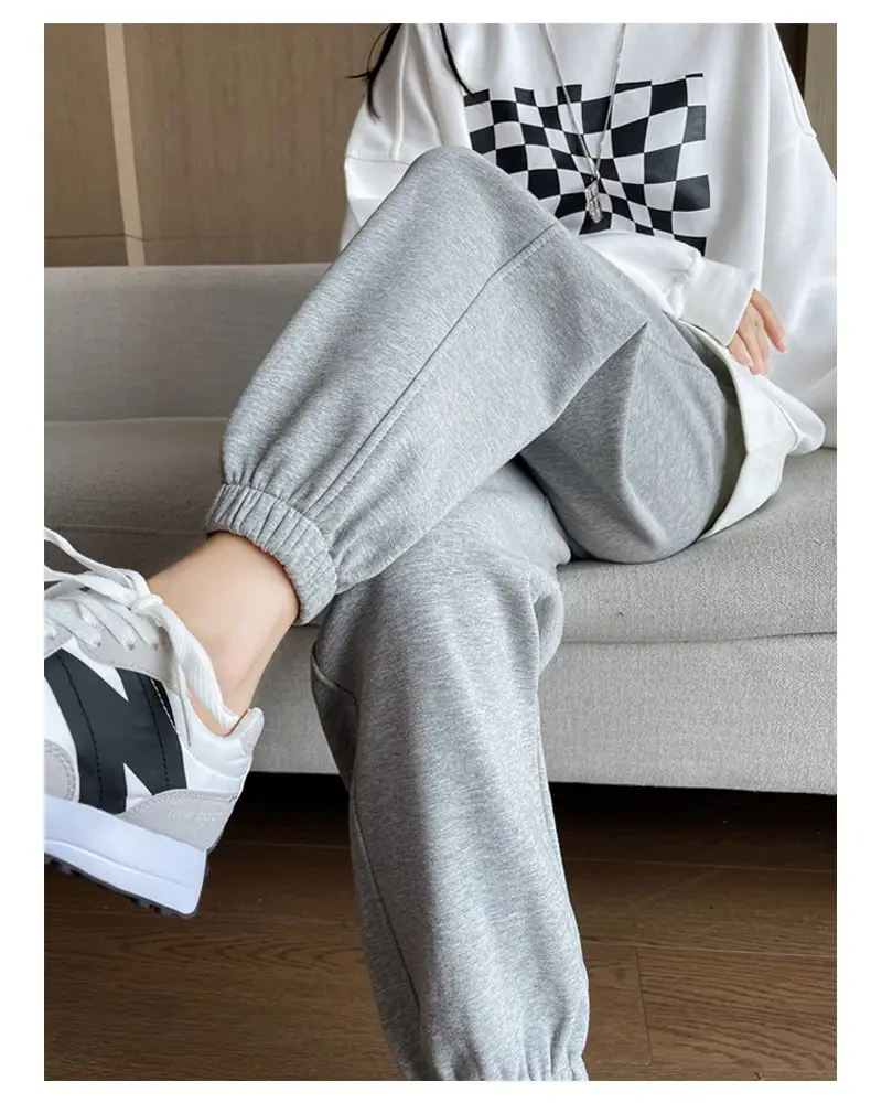 Women Grey Sweatpants Ankle Length Sports Casual Wear — feature 2