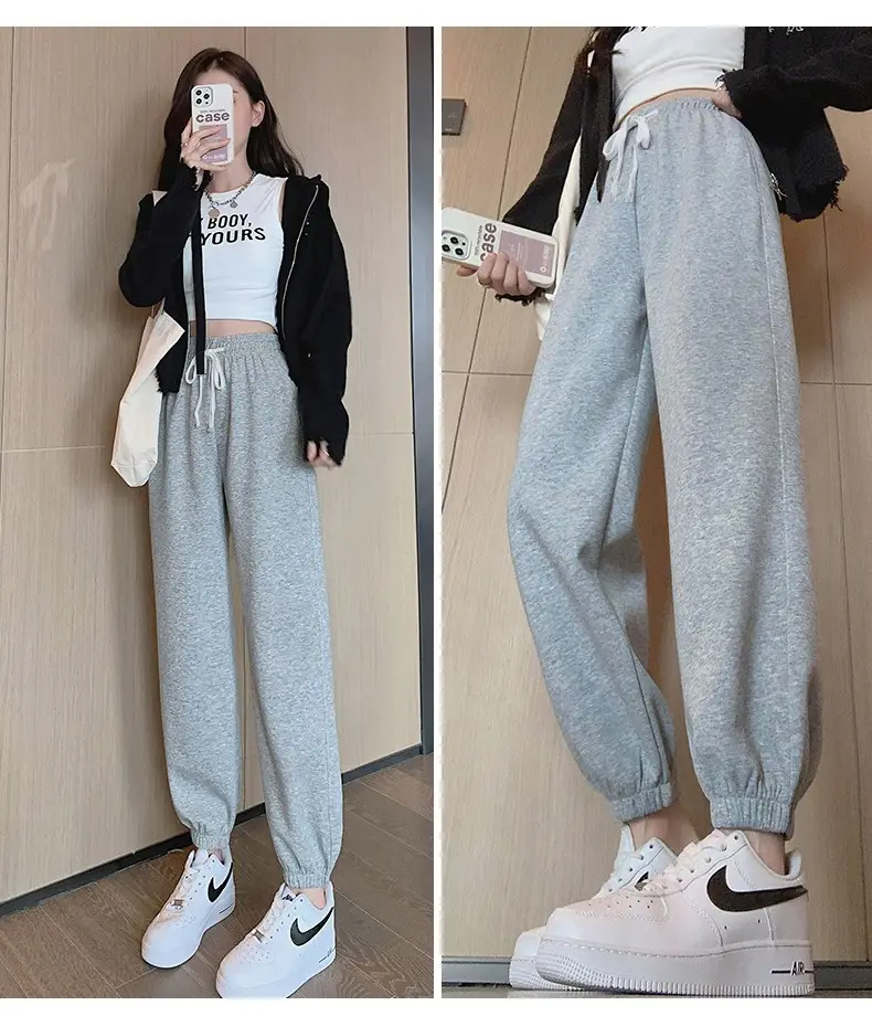 Women Grey Sweatpants Ankle Length Sports Casual Wear — feature 3