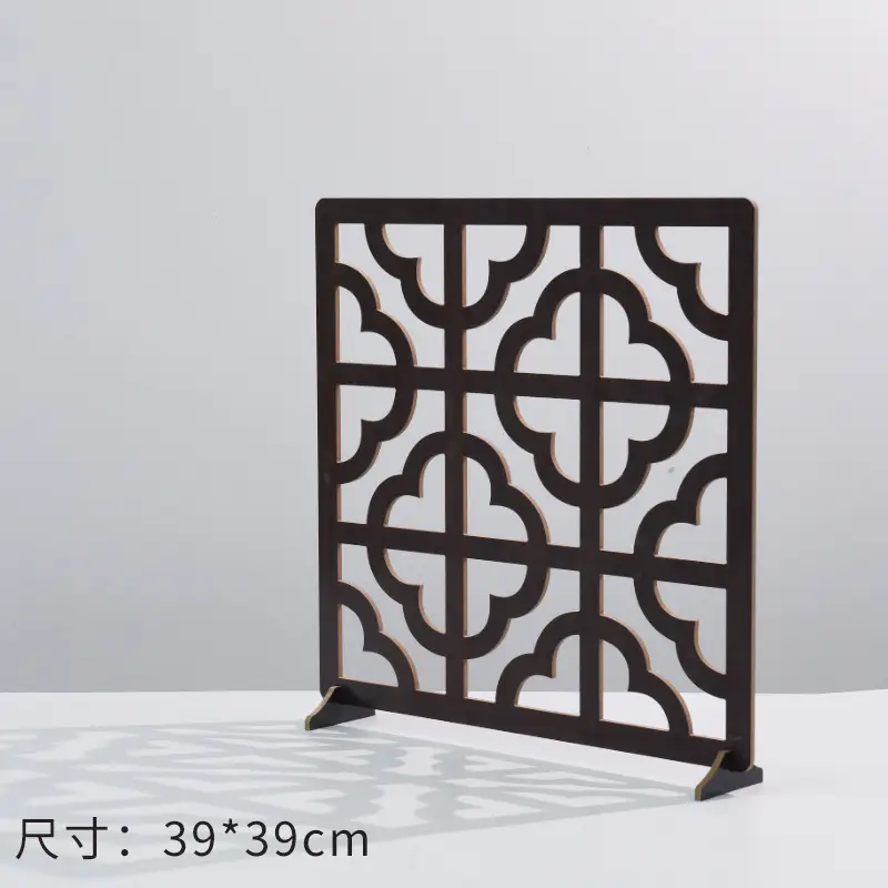 Retro Chinese Pane Wooden Decor Board 39x39cm