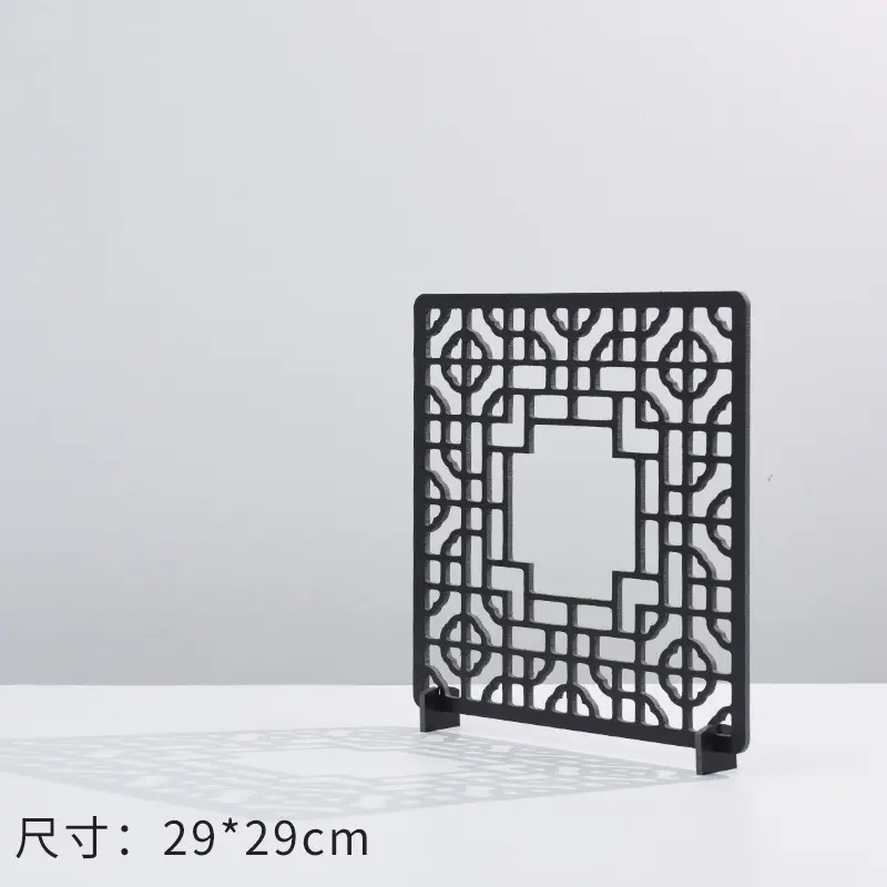 Retro Chinese Pane Wooden Decor Board 39x39cm