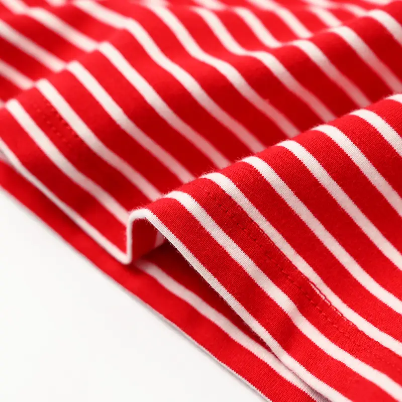 Children Striped Polo Shirt Red White Lapel Short Sleeve — feature 26