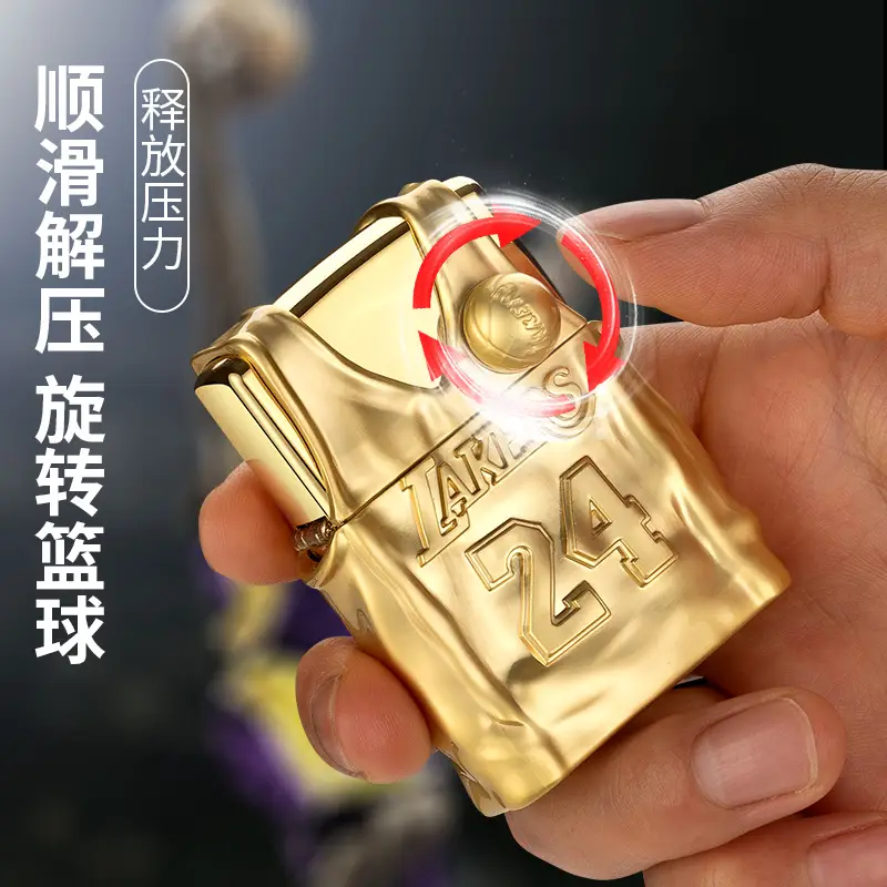 Classic Lakers 24 Jersey Basketball Kerosene Lighter Gold - Image 4