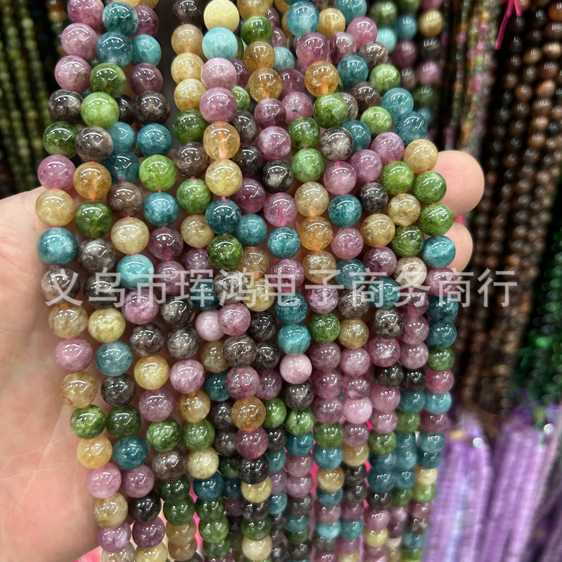Imitation Tourmaline Candy Color Loose Beads Bracelet - Image 3