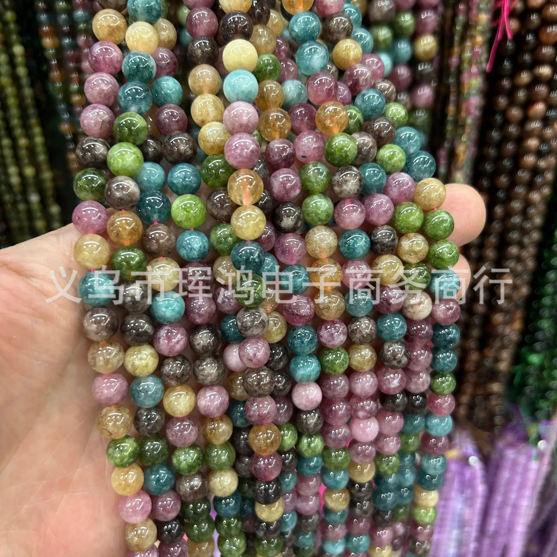 Imitation Tourmaline Candy Color Loose Beads Bracelet - Image 4