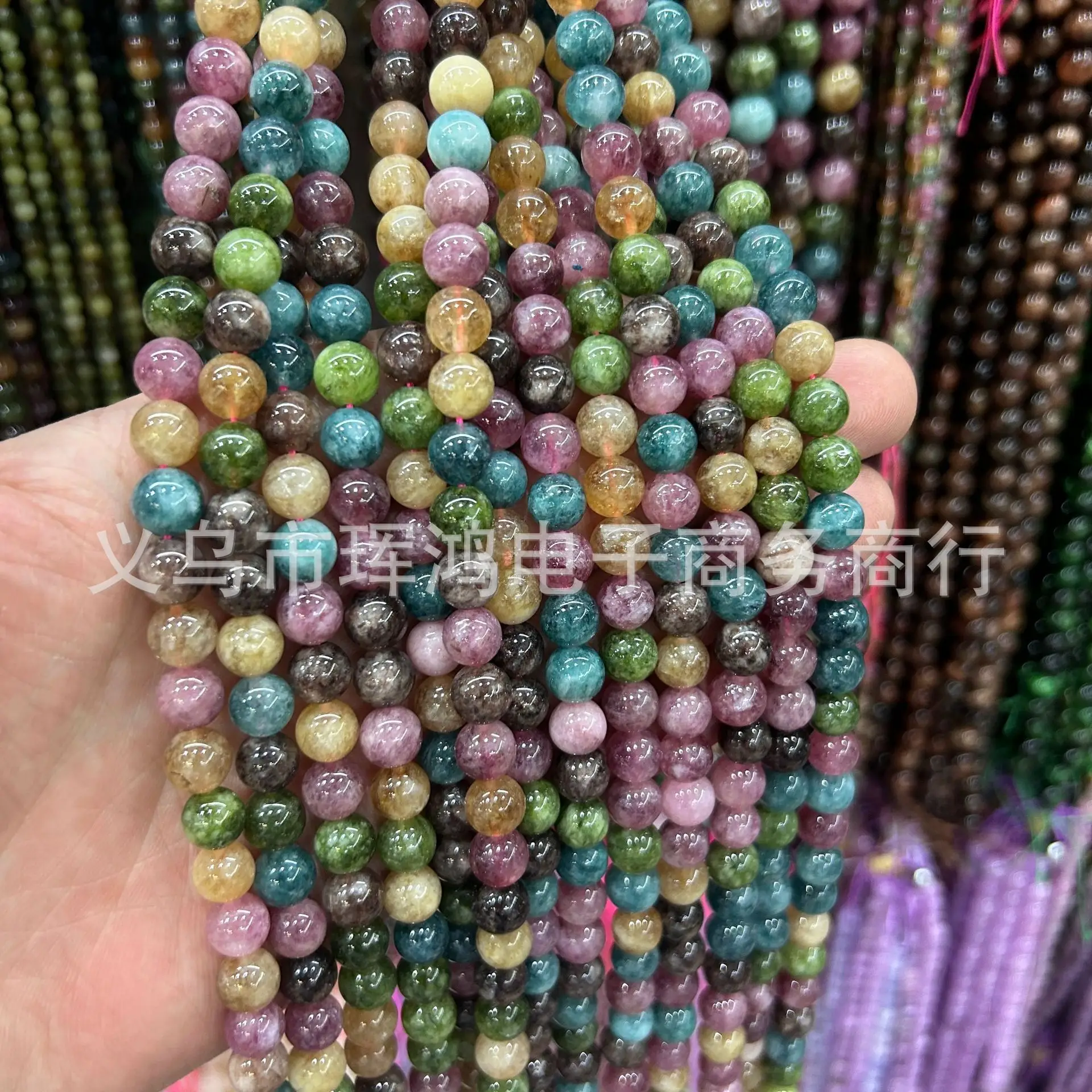 Imitation Tourmaline Candy Color Loose Beads Bracelet - Image 5