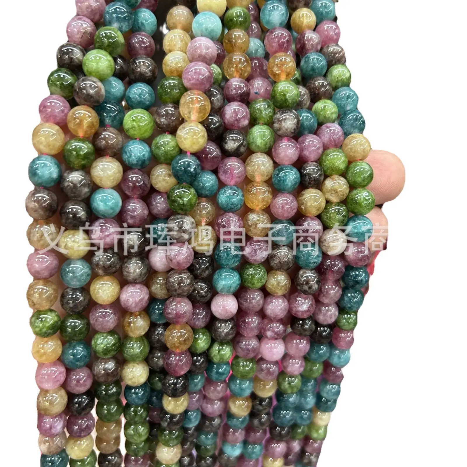 Imitation Tourmaline Candy Color Loose Beads Bracelet - Image 6