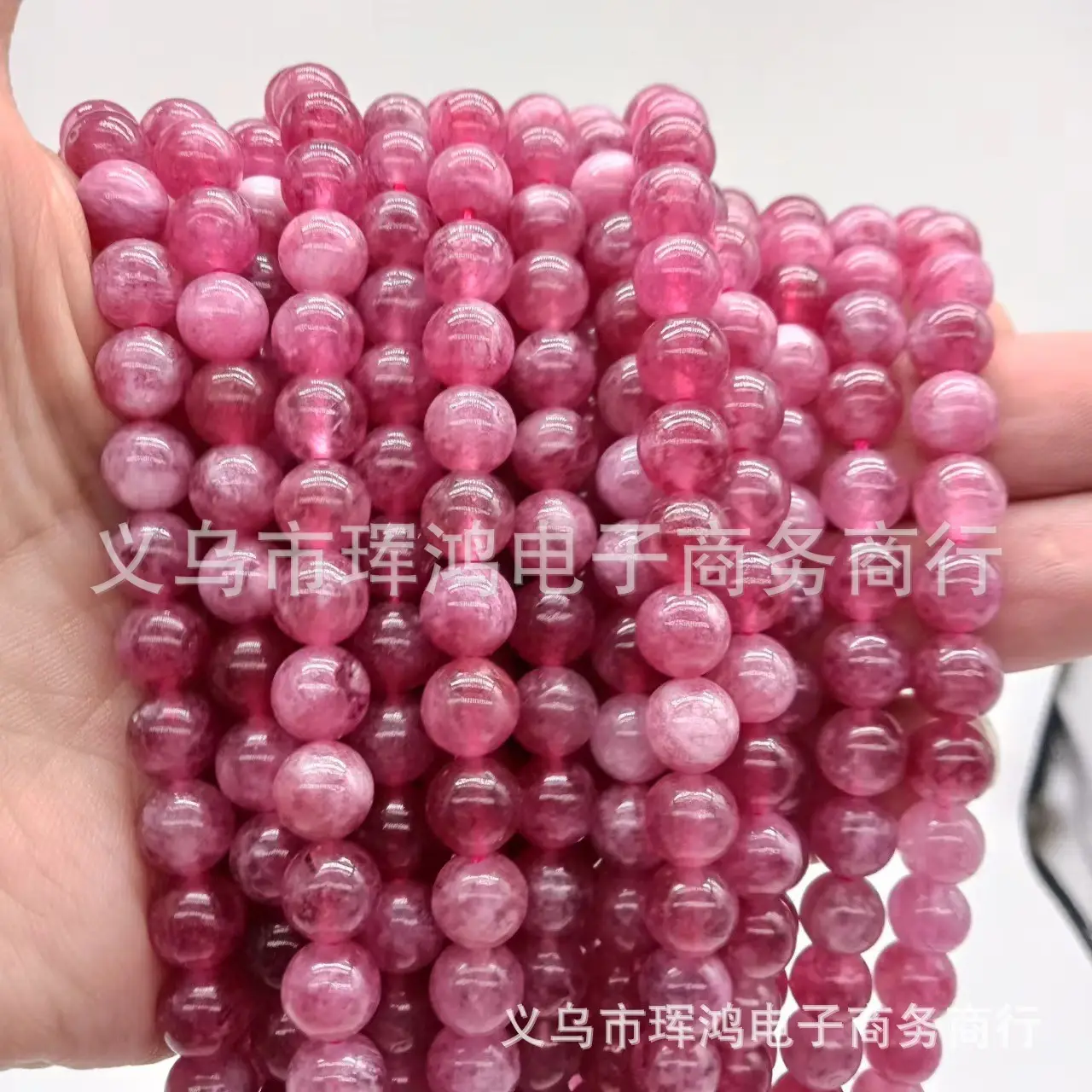 Pink Tourmaline Round Beads for Jewelry Making - Image 3