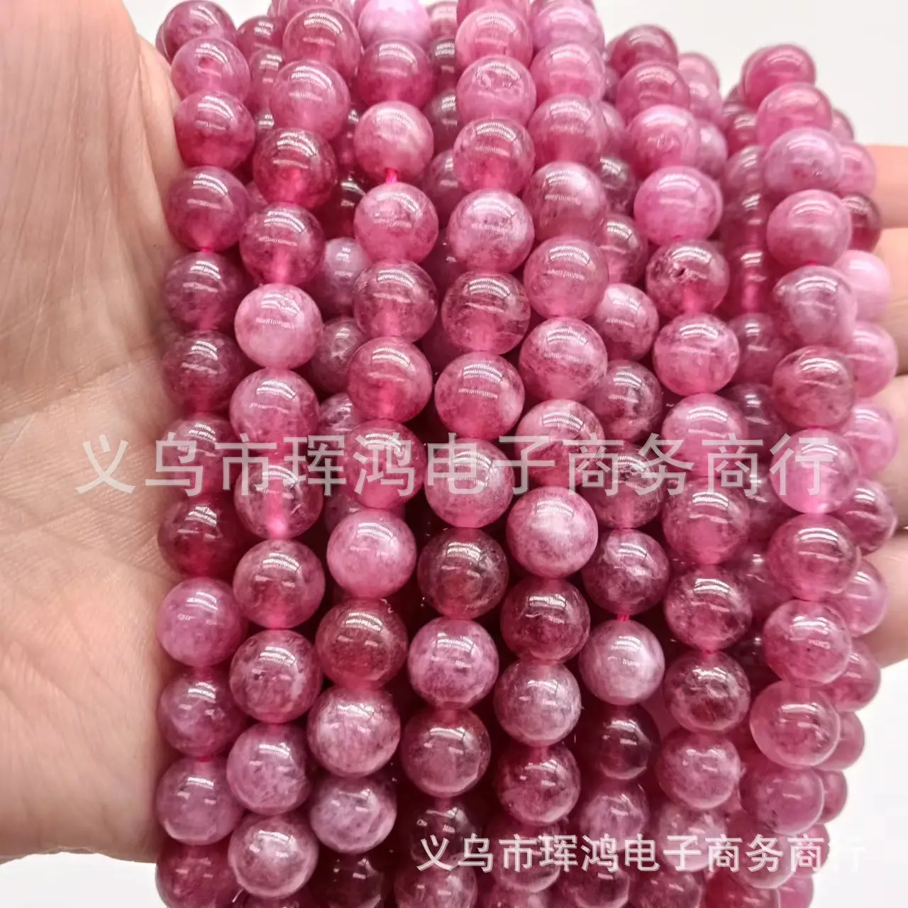 Pink Tourmaline Round Beads for Jewelry Making - Image 4