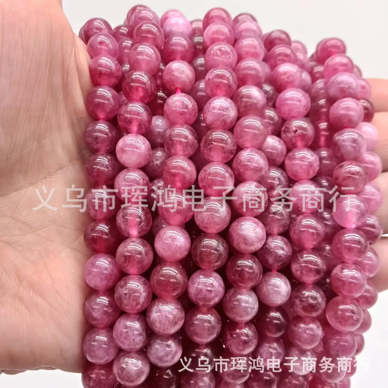 Pink Tourmaline Round Beads for Jewelry Making - Image 5