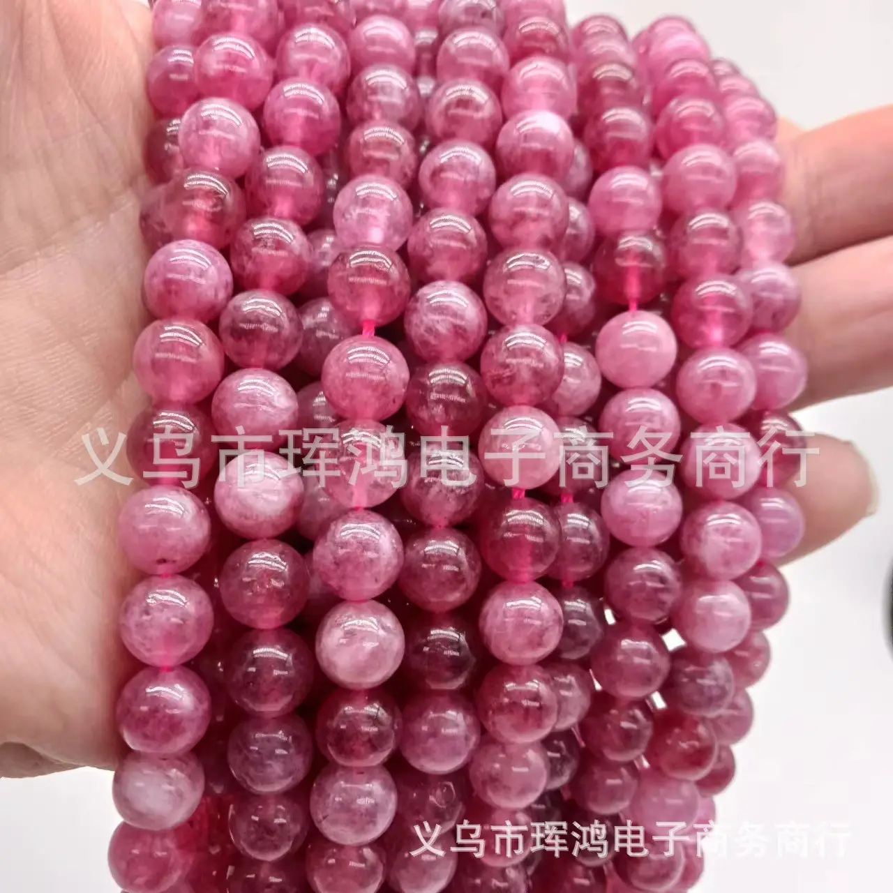 Pink Tourmaline Round Beads for Jewelry Making — feature 25