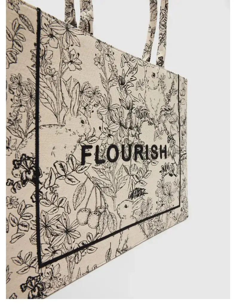 Women's Embroidered Canvas Tote Bag Large Capacity 2023 — feature 5