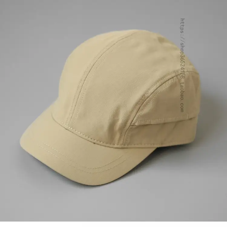 Men's Beige Drawstring Cap with Light Panel - Image 6