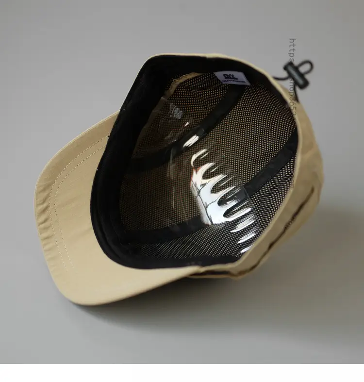 Men's Beige Drawstring Cap with Light Panel — feature 6