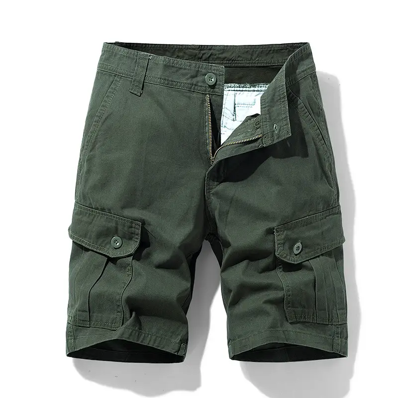 Men's Navy Blue Multi-Pocket Casual Shorts 27401