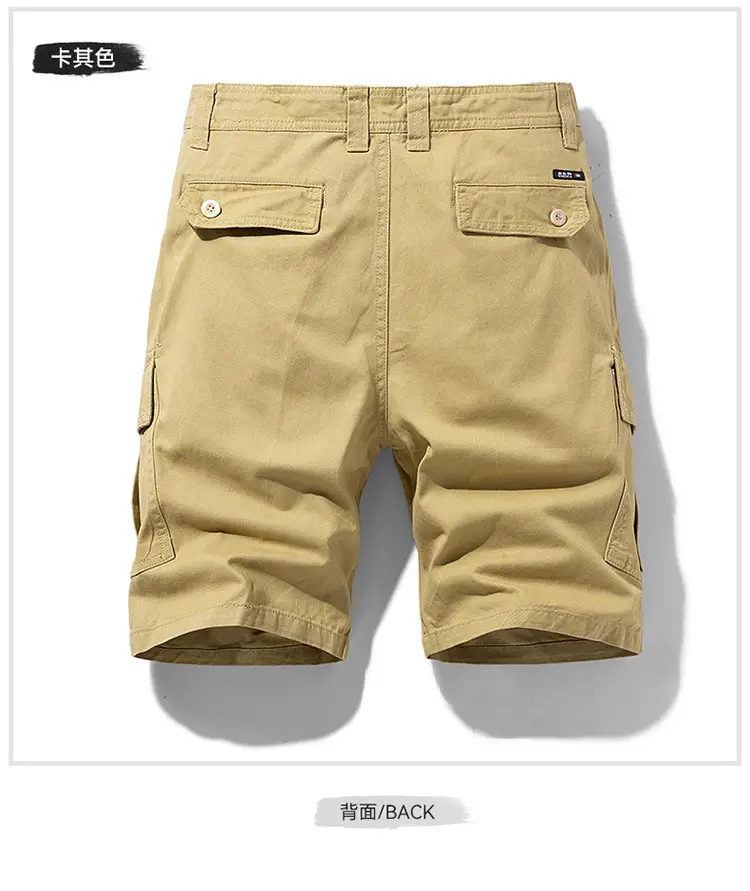 Men's Navy Blue Multi-Pocket Casual Shorts 27401 — feature 11