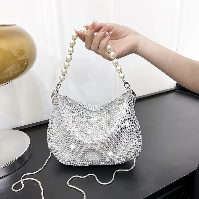Full Diamond Pearl Pearl Bag for Women Party Evening - Image 6