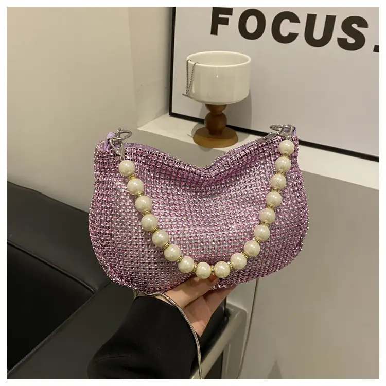 Full Diamond Pearl Pearl Bag for Women Party Evening — feature 10