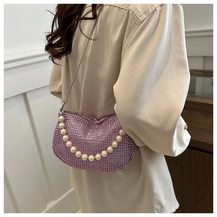 Full Diamond Pearl Pearl Bag for Women Party Evening — feature 14