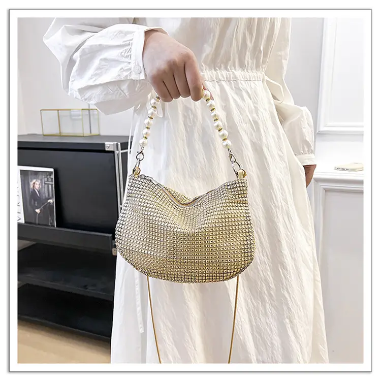 Full Diamond Pearl Pearl Bag for Women Party Evening — feature 16