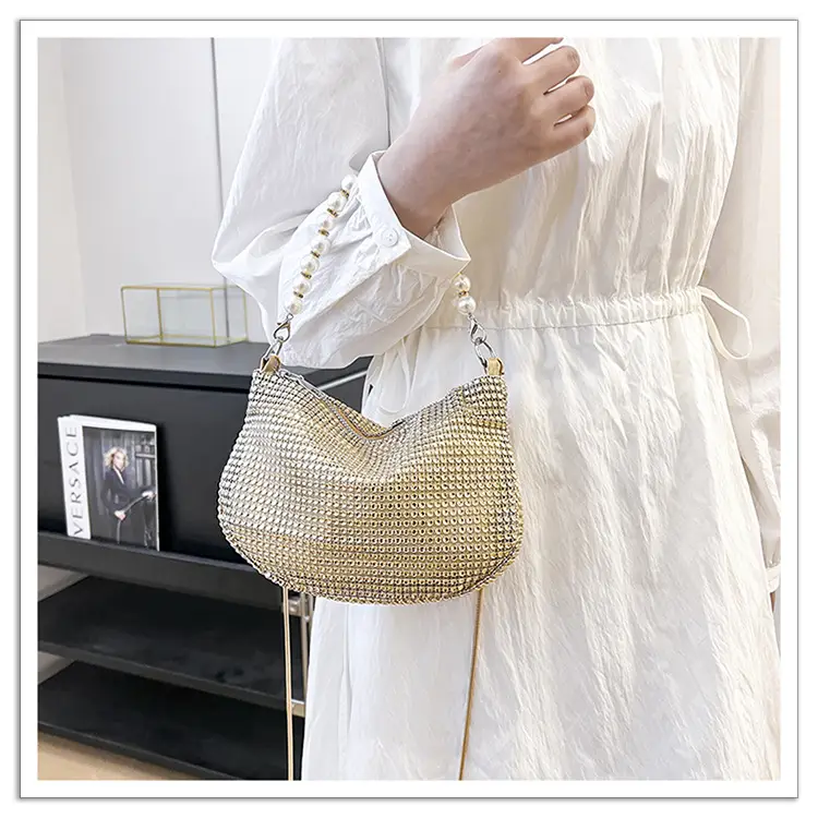 Full Diamond Pearl Pearl Bag for Women Party Evening — feature 17