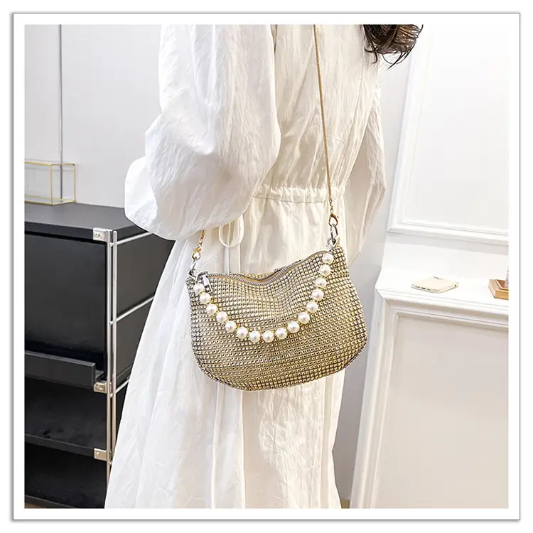 Full Diamond Pearl Pearl Bag for Women Party Evening — feature 18