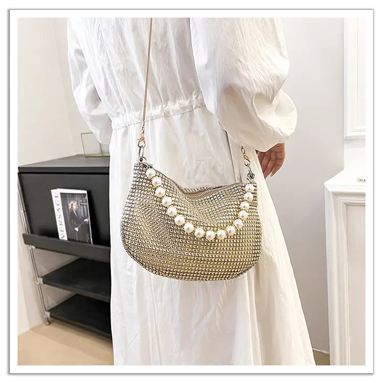 Full Diamond Pearl Pearl Bag for Women Party Evening — feature 19