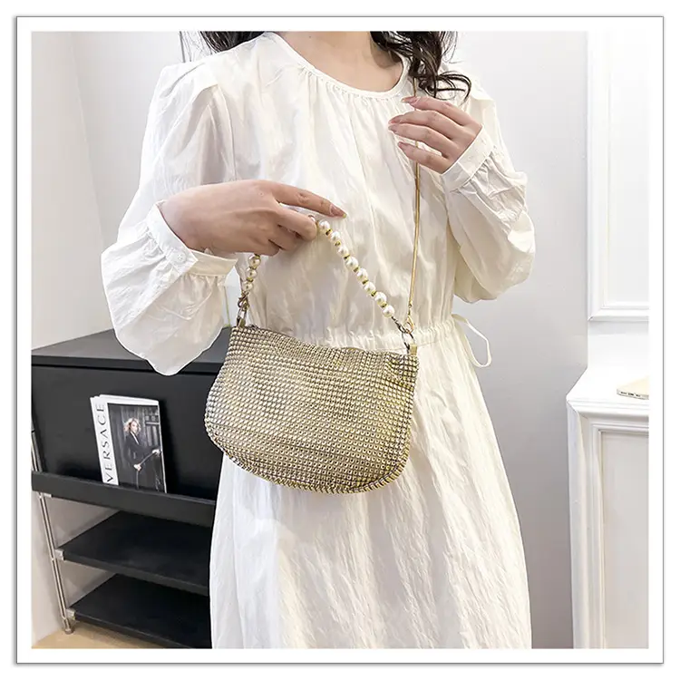 Full Diamond Pearl Pearl Bag for Women Party Evening — feature 20
