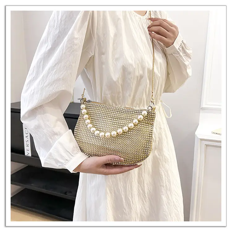 Full Diamond Pearl Pearl Bag for Women Party Evening — feature 21