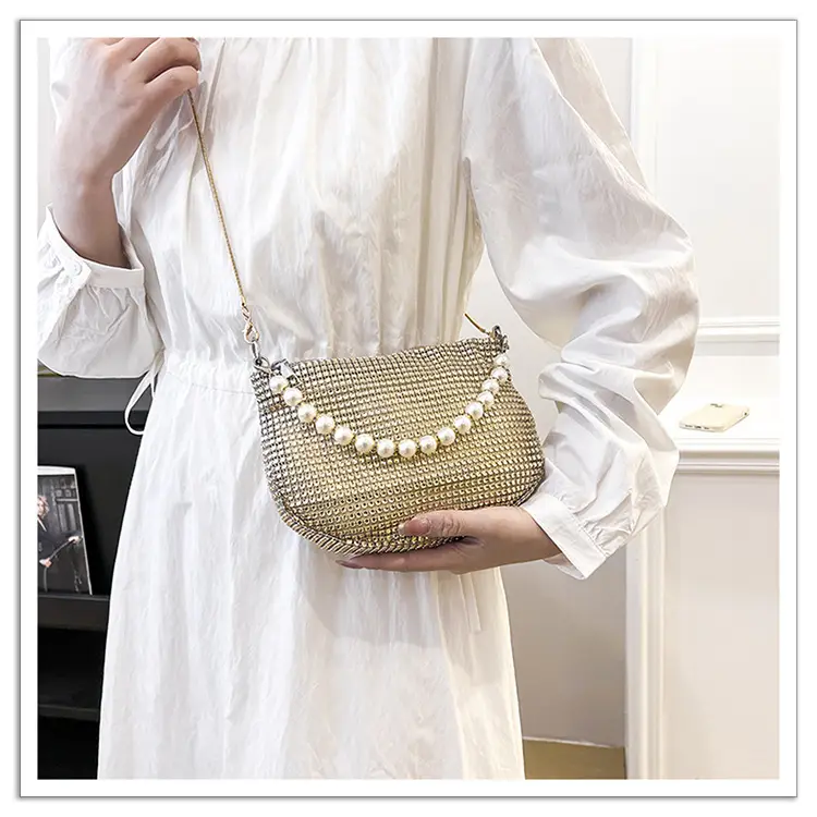 Full Diamond Pearl Pearl Bag for Women Party Evening — feature 22