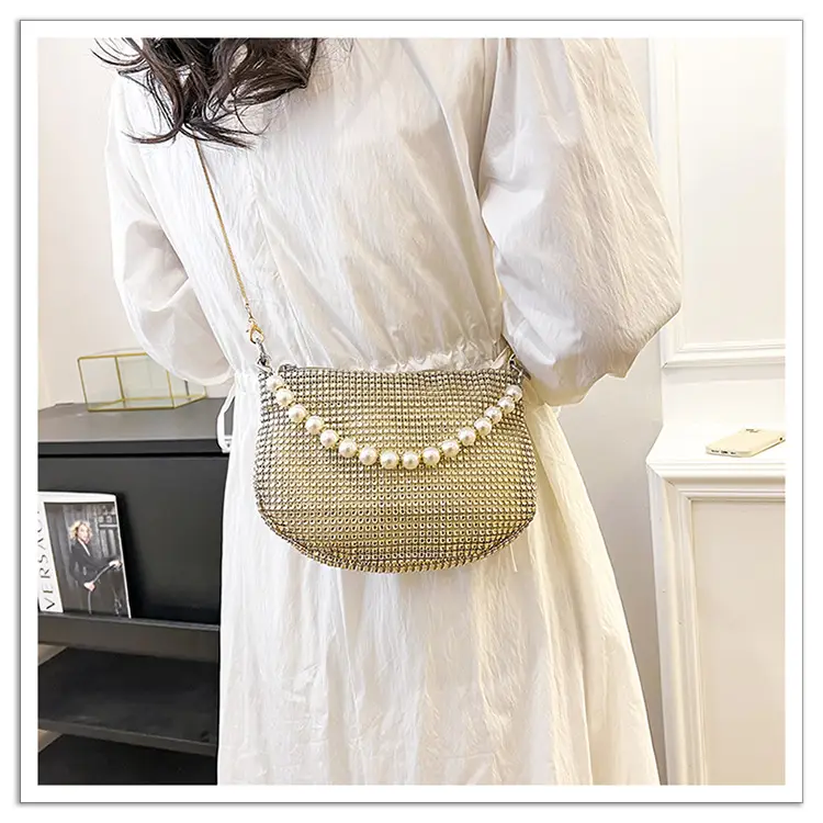Full Diamond Pearl Pearl Bag for Women Party Evening — feature 24