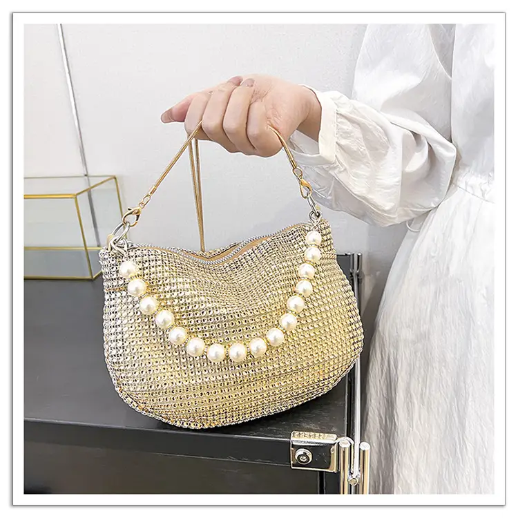 Full Diamond Pearl Pearl Bag for Women Party Evening — feature 25