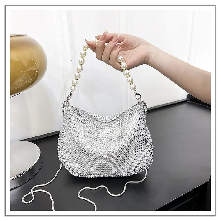 Full Diamond Pearl Pearl Bag for Women Party Evening — feature 26