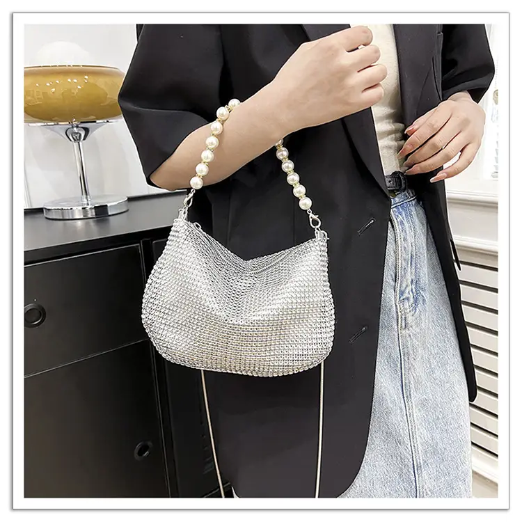 Full Diamond Pearl Pearl Bag for Women Party Evening — feature 27