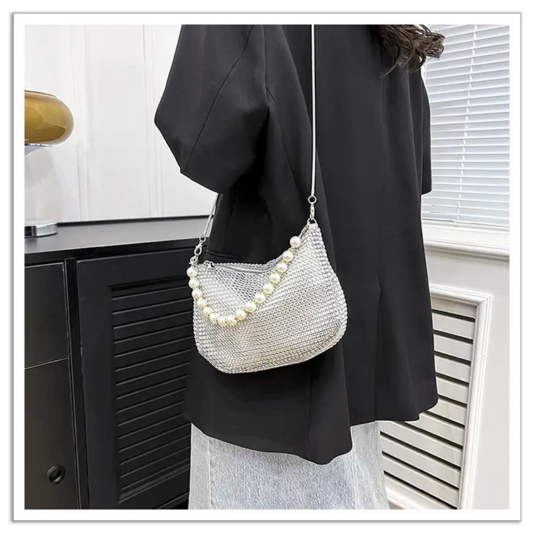 Full Diamond Pearl Pearl Bag for Women Party Evening — feature 28