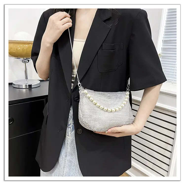 Full Diamond Pearl Pearl Bag for Women Party Evening — feature 29