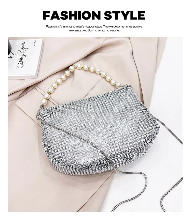 Full Diamond Pearl Pearl Bag for Women Party Evening — feature 31