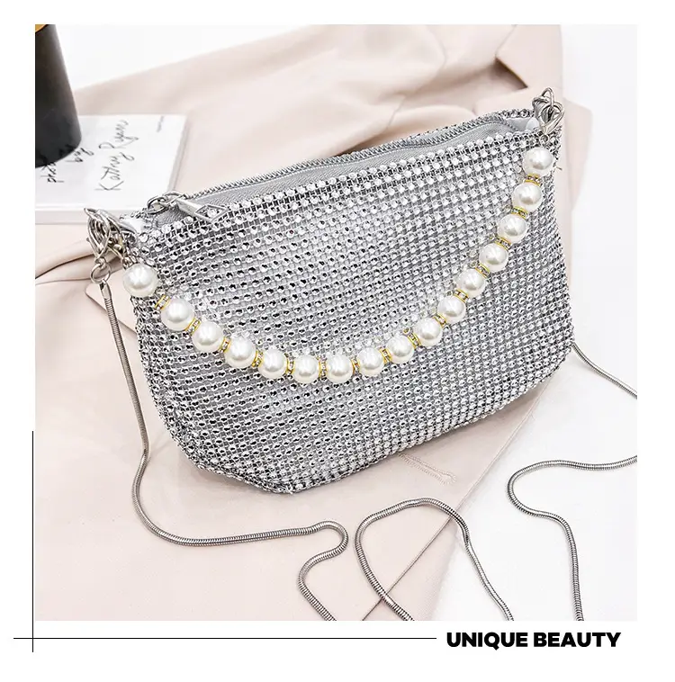 Full Diamond Pearl Pearl Bag for Women Party Evening — feature 33