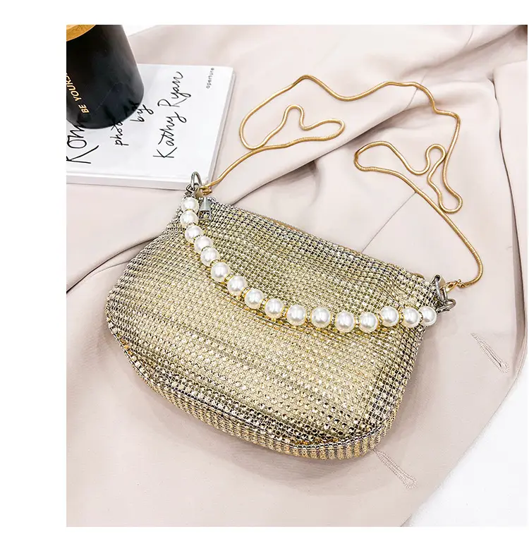 Full Diamond Pearl Pearl Bag for Women Party Evening — feature 35
